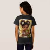 Cute Anime Fairy Girl and Chibi Dragon T-shirt (Achterkant volledig)