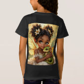 Cute Anime Fairy Girl and Chibi Dragon T-shirt (Achterkant)