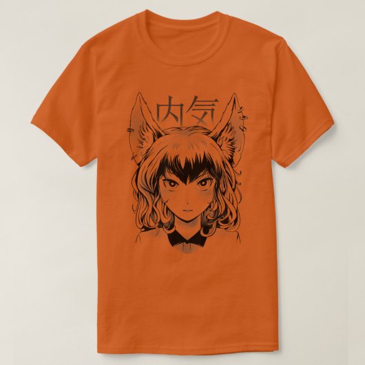 Cute Anime fogirl Japans design T-shirt (Design voorkant)
