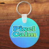 Cute Anime Gamer Boy Pixel Calm Sleutelhanger (Voorkant)