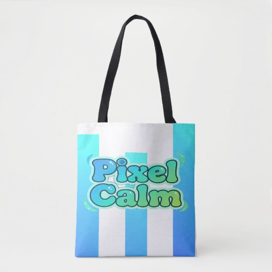 Cute Anime Gamer Boy Pixel Calm Tote Bag (Voorkant)