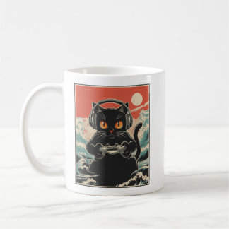Cute Anime Gamer Kawaii Cat Japanese Gaming Gift B Koffiemok