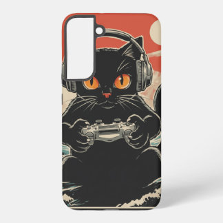 Cute Anime Gamer Kawaii Cat Japanese Gaming Gift B Samsung Galaxy Hoesje