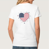 Cute Anime Girl 4th of July - USA Heart & Sparkler T-shirt (Achterkant)