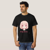 Cute Anime Girl - Be My Valentine T-Shirt (Voorkant volledig)