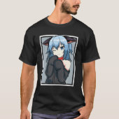 Cute Anime Girl - Cat Design - Manga T-shirt (Voorkant)