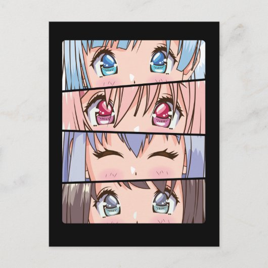 Cute Anime Girl Japan Comic Manga Anime Briefkaart (Voorkant)