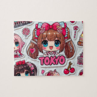 Cute Anime Girl & Kawaii Things Tokyo Harajuku  Legpuzzel