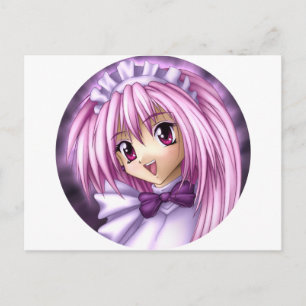 Cute Anime Girl Maid Briefkaart