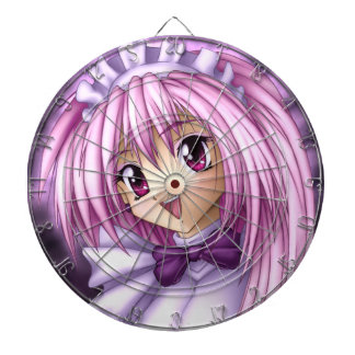 Cute Anime Girl Maid Dartbord