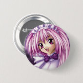 Cute Anime Girl Maid Ronde Button 5,7 Cm (Voorkant /achterkant)
