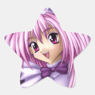 Cute Anime Girl Maid Ster Sticker
