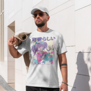 Cute Anime Girl met fonytails T-shirt