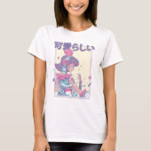 Cute Anime Girl met puistjes T-shirt (Voorkant)