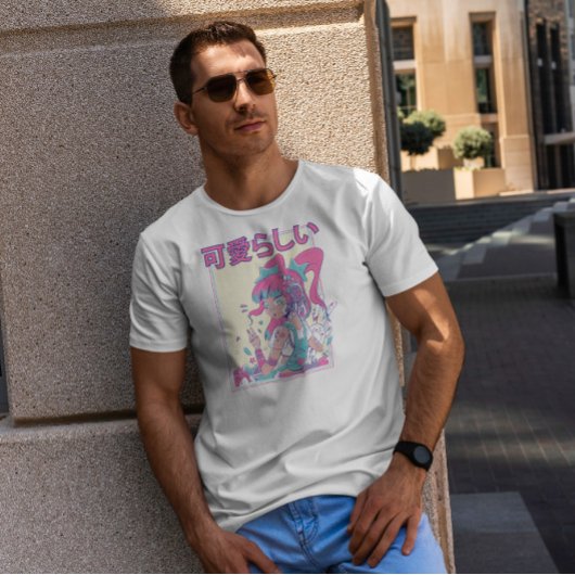 Cute Anime Girl met puistspeelgoed T-shirt