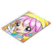 Cute Anime Girl Notitieboek (Linkerzijde)