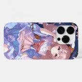 Cute Anime Girl onder een Cherry Blossom Tree Case-Mate iPhone Case (Achterkant (horizontaal))
