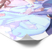 Cute Anime Girl onder een Cherry Blossom Tree Poster (Hoek)