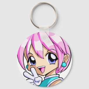 Cute Anime Girl Sleutelhanger