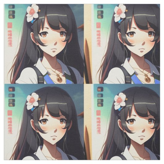 Cute Anime Girl Stof (Swatch)
