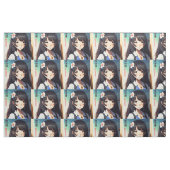Cute Anime Girl Stof (Fat Quarter)