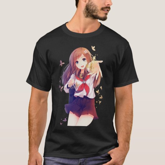Cute Anime girl T-shirt (Voorkant)