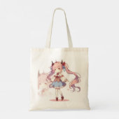 Cute anime girl tote bag (Achterkant)