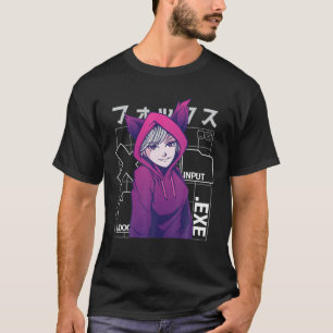Cute Anime Girl with Fox Ears - Otaku 90s - Japan T-shirt