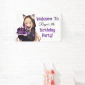 Cute Anime Girl's Birthday Party Spandoek (Insitu)