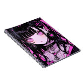 Cute Anime Gothic Girl Notitieboek (Rechterzijde)