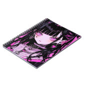 Cute Anime Gothic Girl Notitieboek (Linkerzijde)