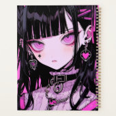 Cute Anime Gothic Girl Planner (Achterkant)