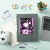 Cute Anime Gothic Girl Sticker (iPad Cover)