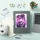 Cute Anime Gothic Girl Sticker (iPad Cover)