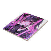 Cute Anime Gothic Girl Tegeltje (Zijkant)