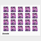 Cute Anime Gothic Girl Vierkante Sticker (Vel)