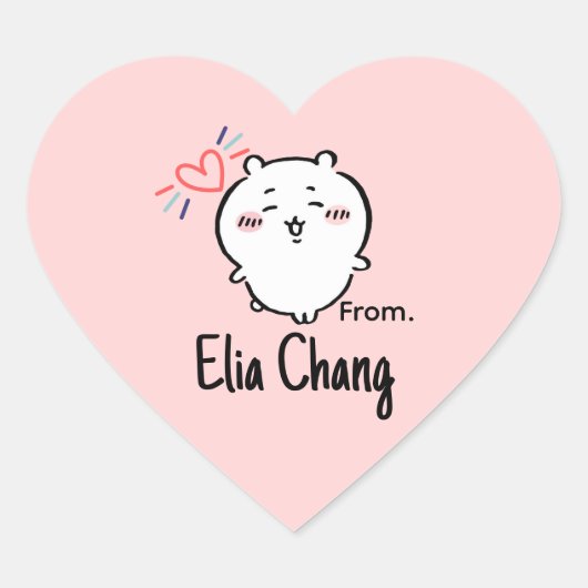 Cute anime  hart sticker (Voorkant)