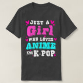 Cute Anime is gewoon een meisje dat van anime houd T-shirt (Design voorkant)