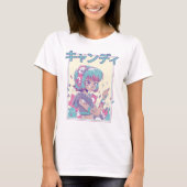 Cute Anime Japans Girl T-shirt (Voorkant)