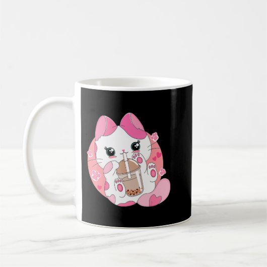 Cute Anime Kawaii Cat Boba Bubble Tea Girls Costum Koffiemok (Links)