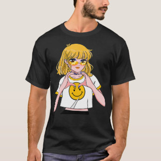 Cute Anime Kawaii Heart Ik hou van je T-shirt