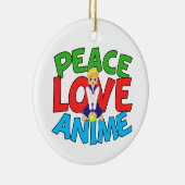 Cute Anime Lover Kerstmis Keramisch Ornament (Rechts)