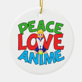 Cute Anime Lover Kerstmis Keramisch Ornament (Voorkant)