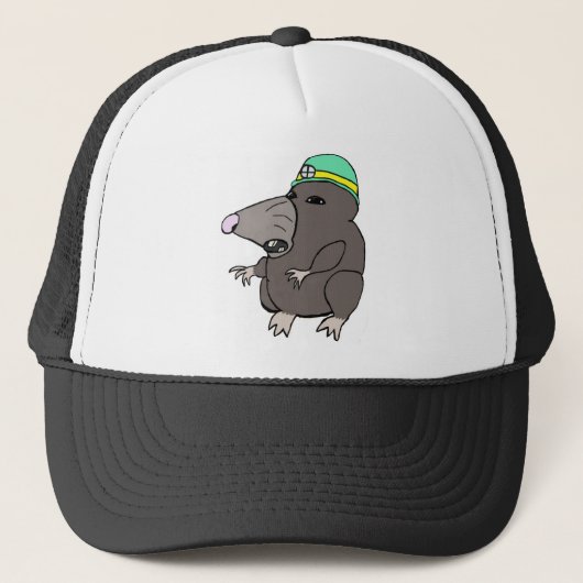 Cute Anime Mole Trucker Pet (Voorkant)