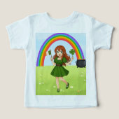 Cute anime redhead Saint Patrick's Day   (Design voorkant)