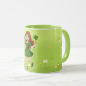 Cute anime redhead Saint Patrick's Day   Mok (Voorkant rechts)