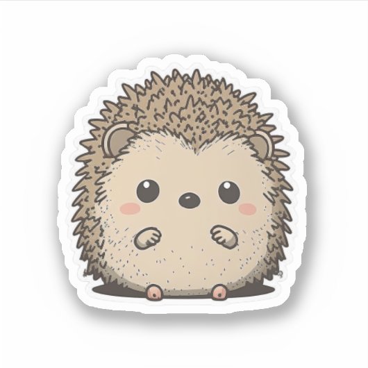 Cute Anime style Hedégel Sticker (Voorkant)