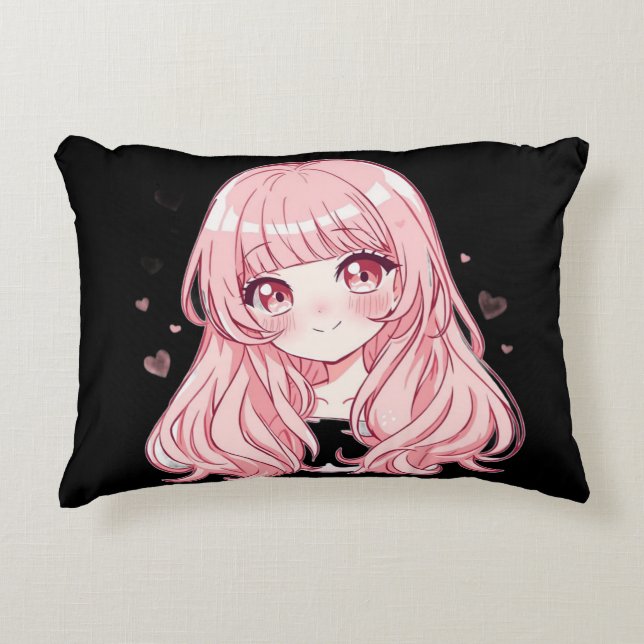 Cute Anime Valentijns Sweatshirt Accent Kussen (Voorkant)