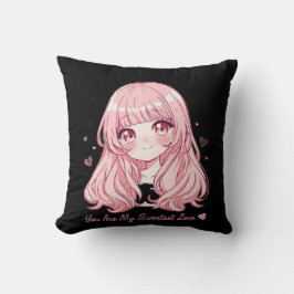 Cute Anime Valentijns Sweatshirt Kussen