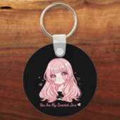 Cute Anime Valentijns Sweatshirt Sleutelhanger (Voorkant)